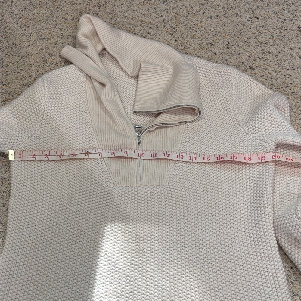AETHER Half-Zip Cashmere & Wool Sweater small - Picture 4 of 6